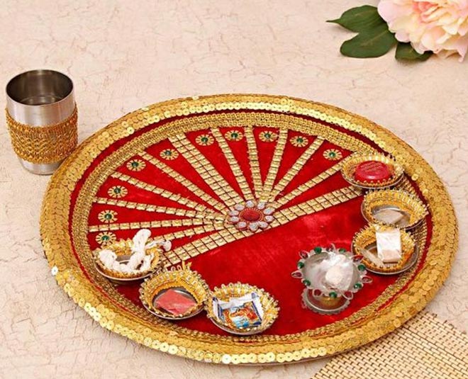 karwa chauth puja thali 