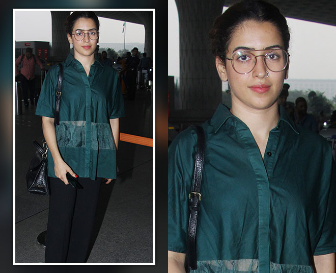 सान्या मल्होत्रा sanya malhotra airport look inside