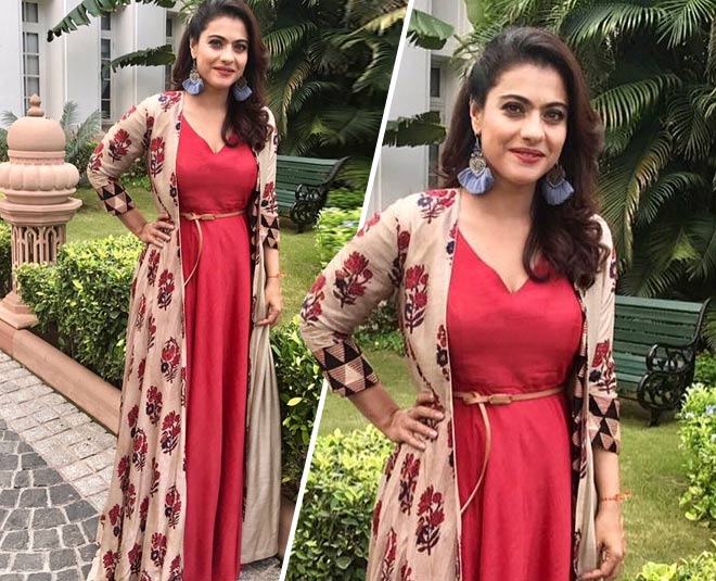 मैक्सी स्टाइल कुर्ती विद श्रग sylish kurti kajol ()