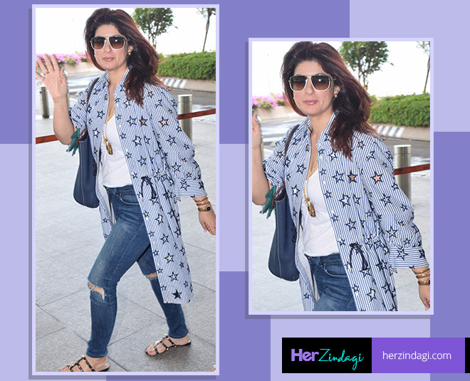 ट्विंकल खन्ना best airport look bollywood actress twinkle khanna