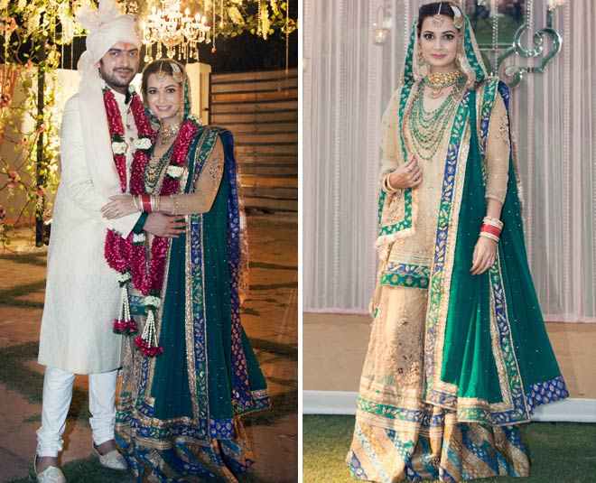 dia mirza wedding lehenga