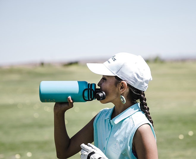drinking water inside