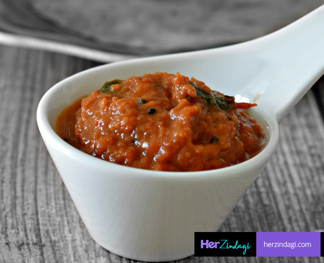 garlic taramanid chutney lehsun imli ki chutney inside 