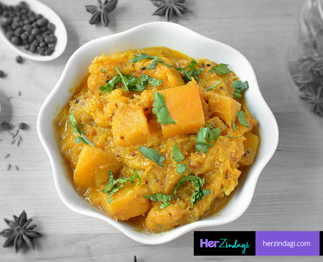 kaddu ki sabji inside 