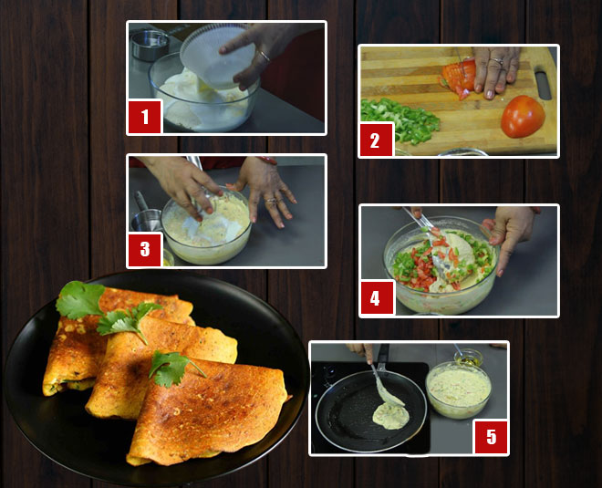 rava uttapam with besan recipe inside