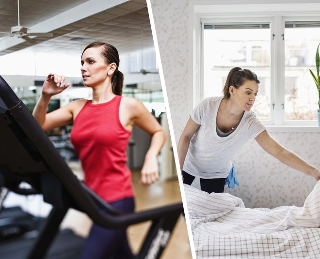 Making The Beds Jogging On The Treadmill