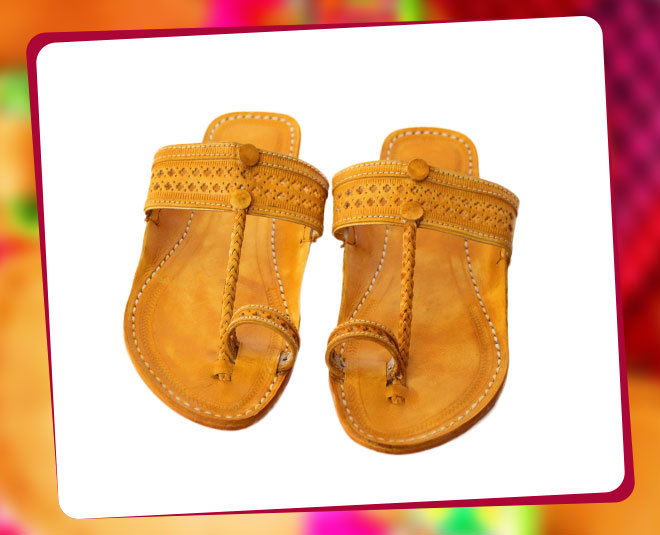 Stylish tan Kolhapuri Chappal