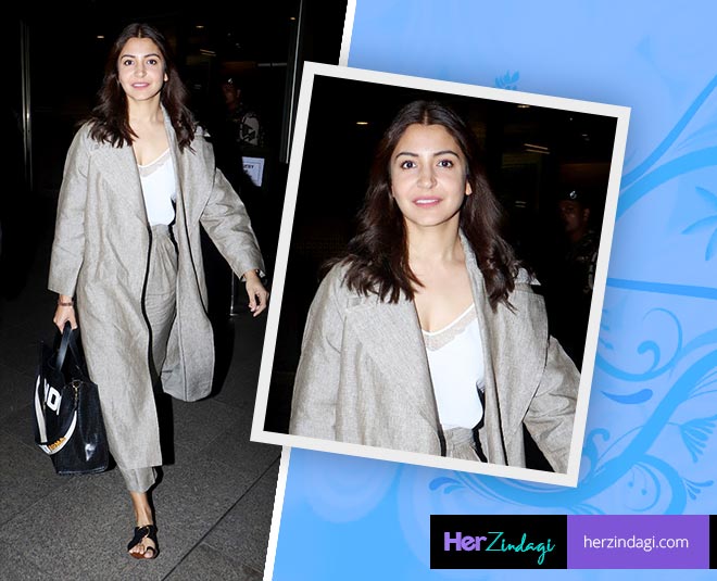 अनुष्का शर्मा airport look anushaka sharma