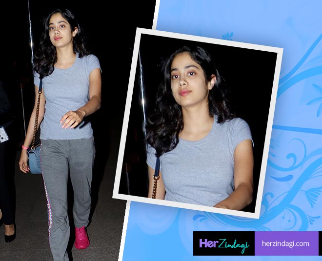 जाह्नवी कपूर airport look janhvi kapoor