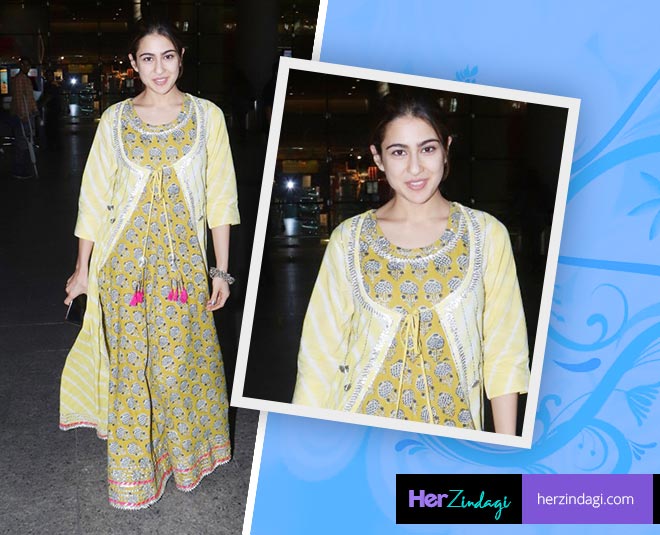 सारा अली ख़ान airport look sara ali khan
