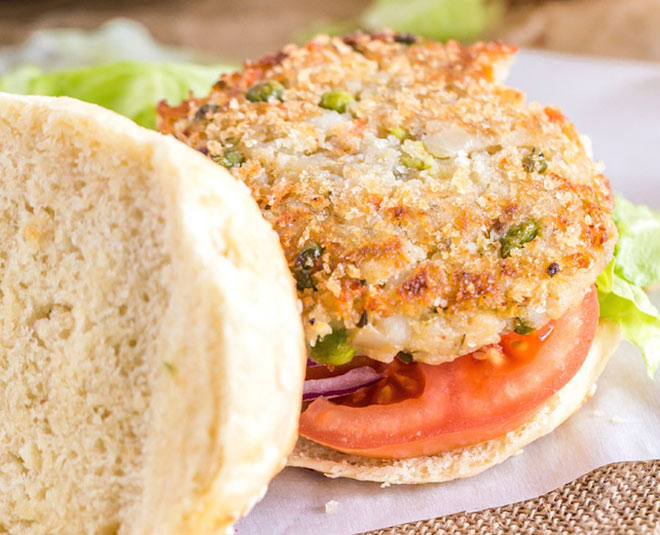 aloo tikki burger inside 