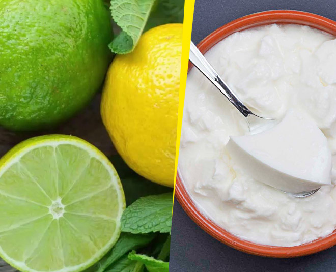 beauty dahi pack with lemon inside 