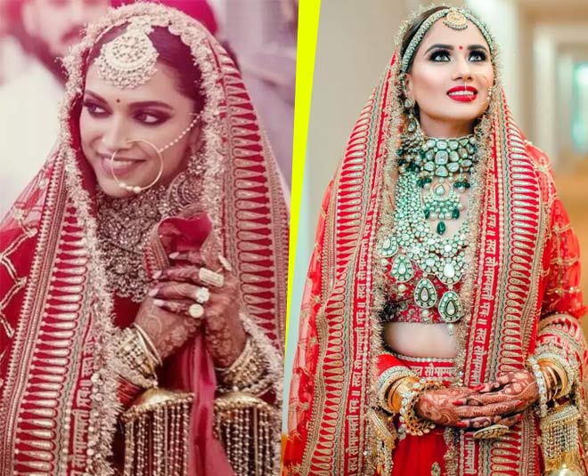 Deepika padukone bridal lehenga copy cat wore by this bride