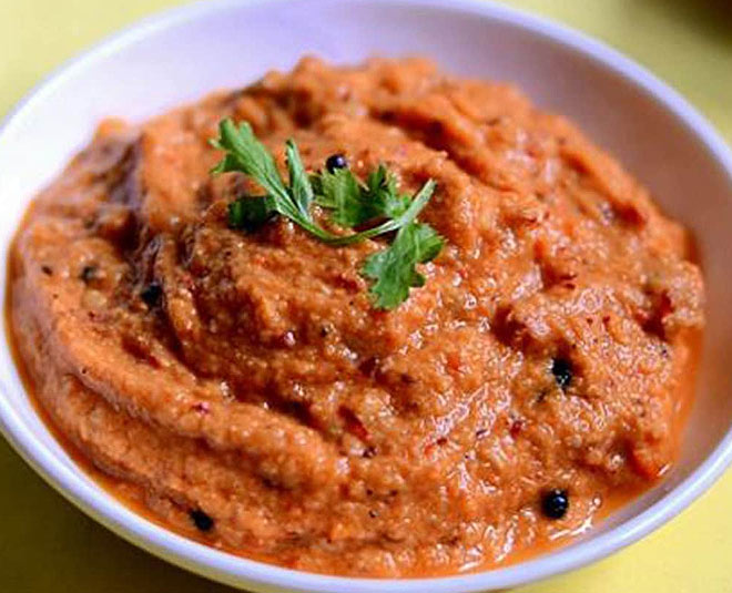 onion chutney inside 