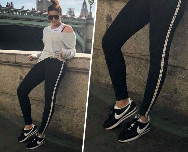 parineeti black sneakers