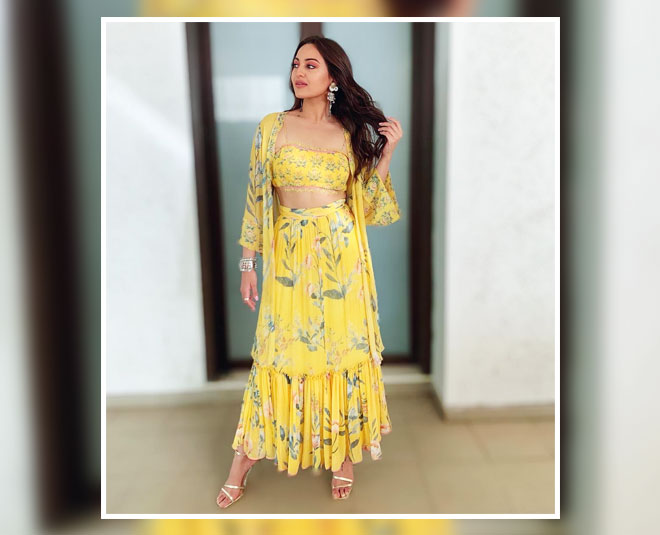 येलो और ग्रीन कलर का कॉम्बिनेशन है कूल sonakshi sinha summer fashion inside