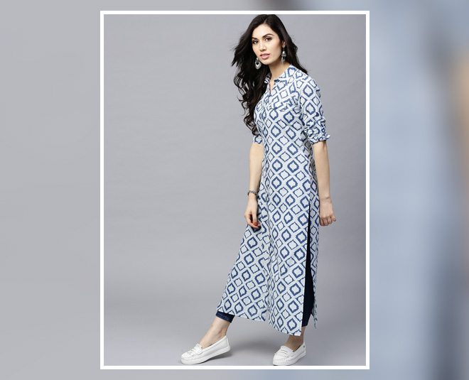 Popular White Denim Kurti and White Denim Tunic Online Shopping