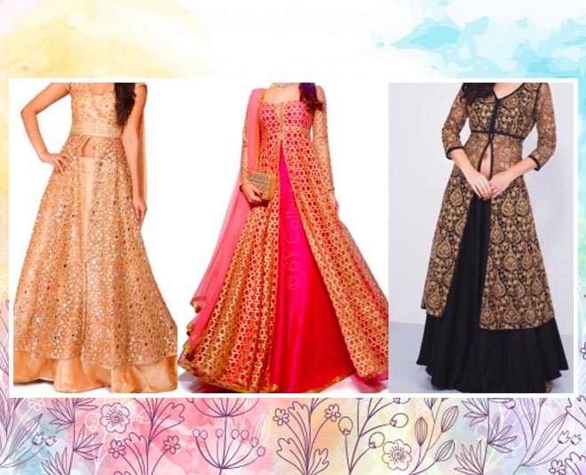 Lehenga with kurta slit