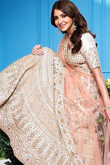 anushka sharma bridal photoshoot card