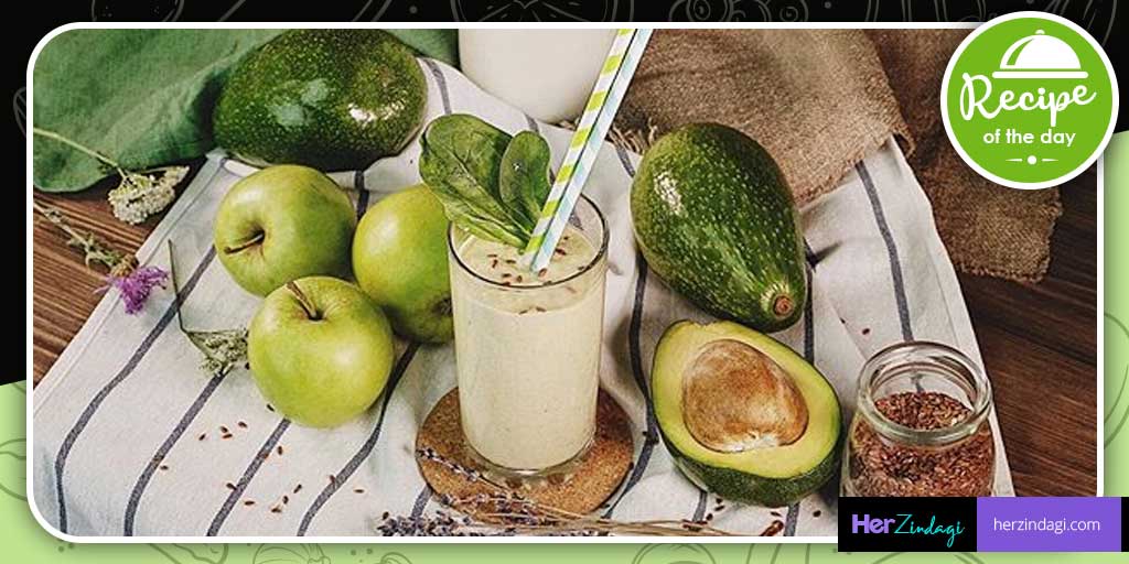 Apple Avocado Flax seeds Smoothie Recipe for Weight Loss5 मिनट मे बनने