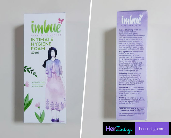 imbue natural intimate hygiene foam packaging inside 