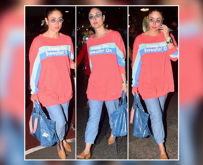 Kareena Kapoor Khan flies to Delhi wearing a cheeky slogan sweatshirt