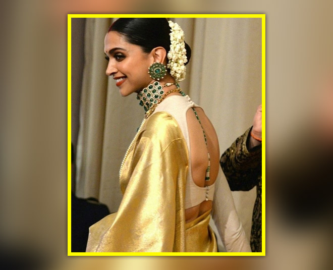 deepika padukone saree blouse back designs