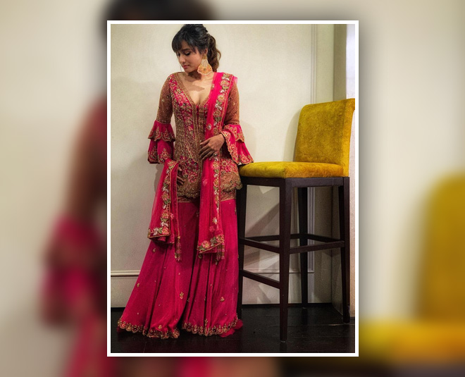 ankita lokhande ethnic fashion for wedding functions sharara