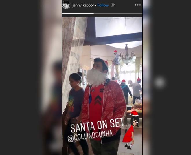 janhvi kapoor celebrations on film set