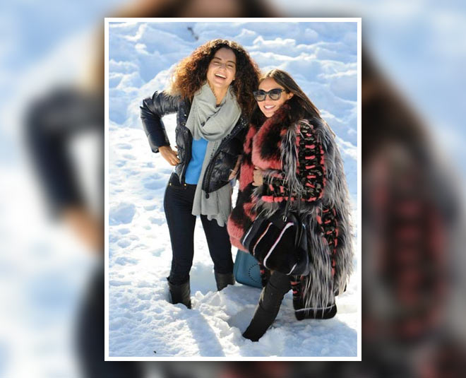 कंगना रनौत की छुट्टियां- kangana and rangoli in manali