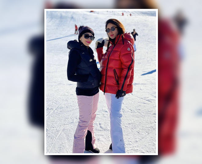 करीना-करिश्मा का स्वैग- kareena and karishma switzerland pics
