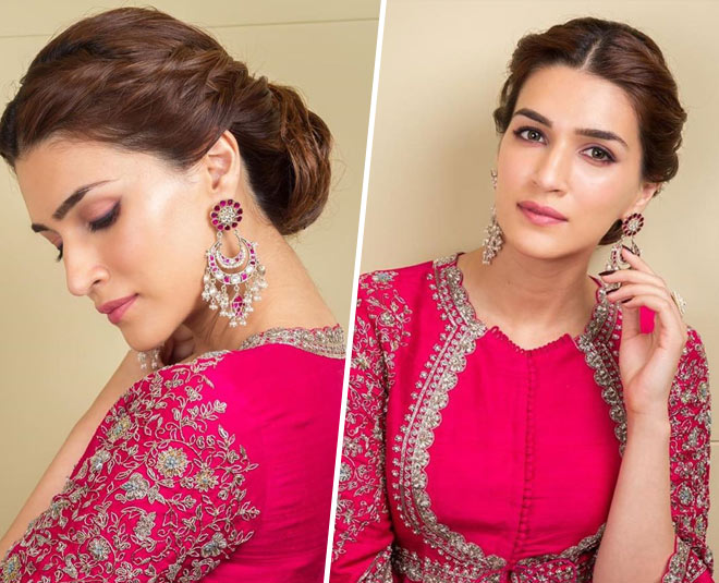 kriti sanon hairstyle with indian wear ()