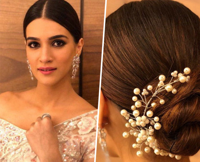 kriti senon new bun hairstyle