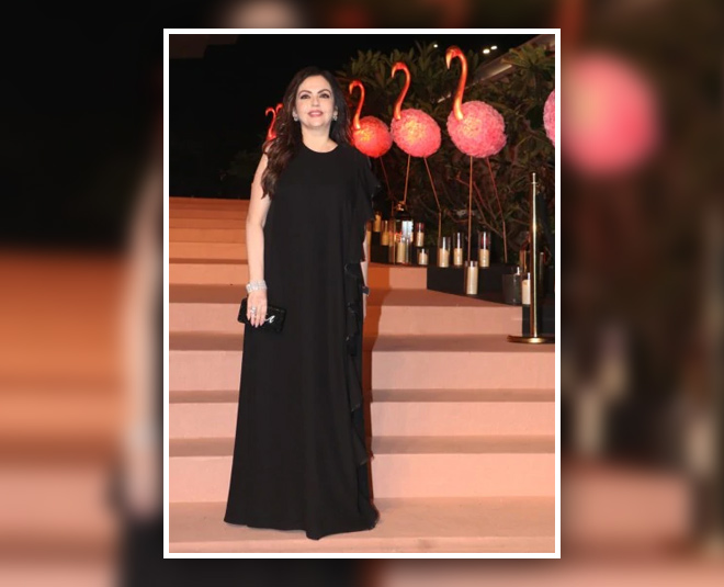nita ambani black classic gown