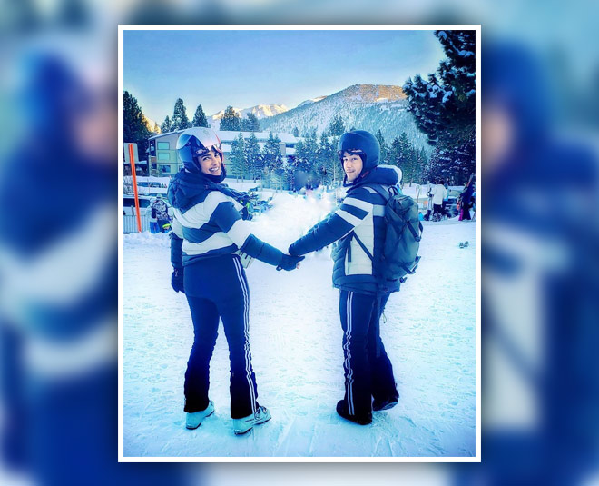 प्रियंका और निक की ट्विनिंग- priyanka and nick winter vacation pics