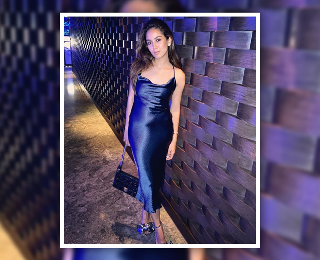 satin blue dress mira kapoor