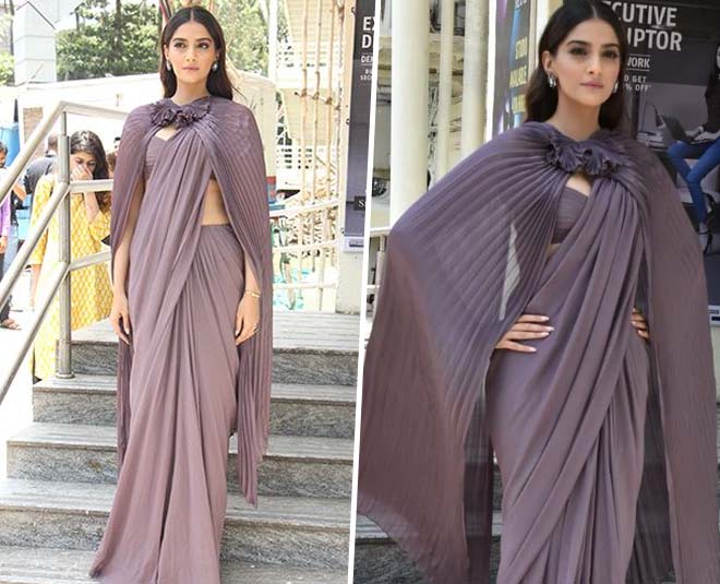 sonam kapoor cape style blouse design