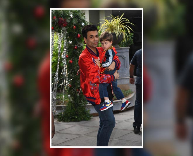 स्टाइलिश अंदाज में करण जौहर taimur ali khan birthday photos karan