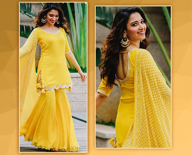 Basant panchami  yellow outfits tamanna bhatia