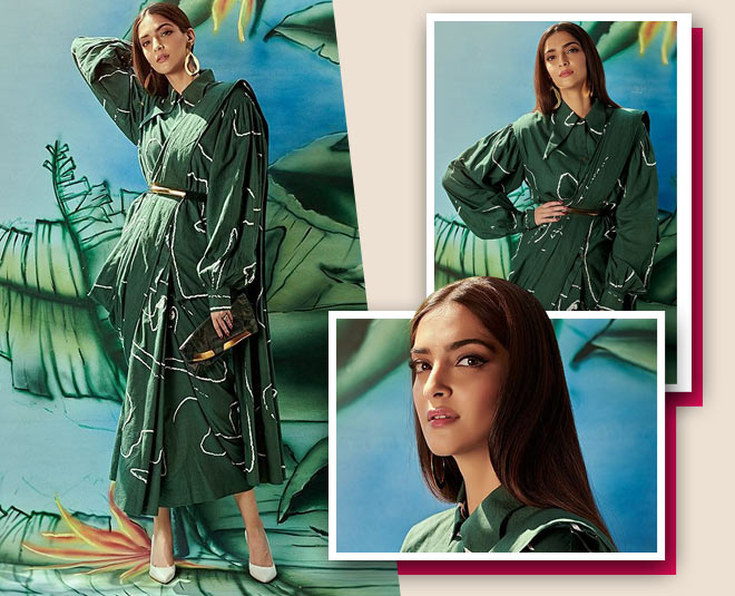 Sonam kapoor hand woven saree look