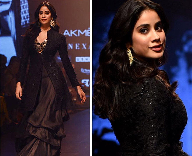 janhvi kapoor black hot look
