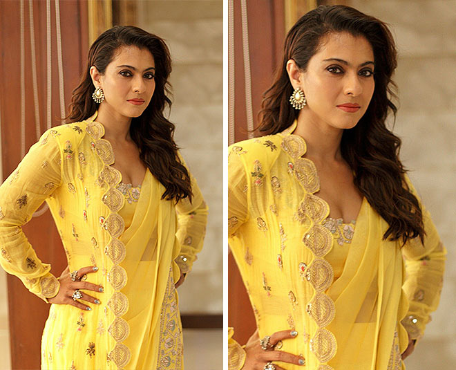 kajol yellow dress inside