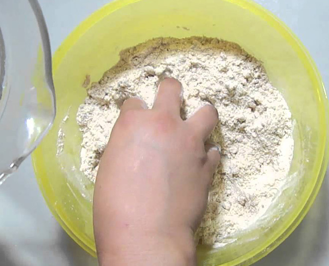 knead the dough inside