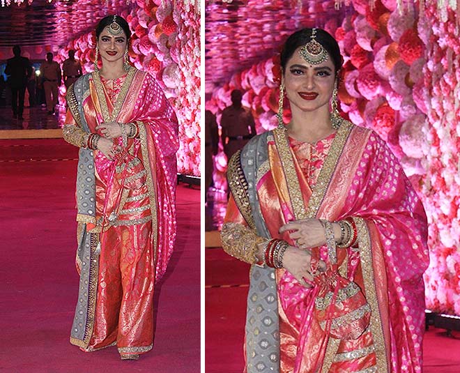 rekha sharara look at morani wedding