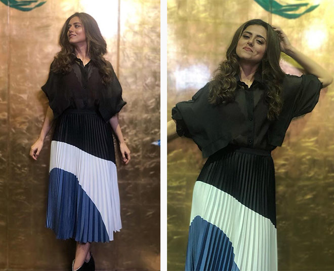 riddhi dogra stylish outfits skirt inside