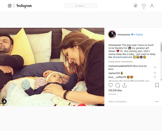 sania malik adorable photos with son Izhaan 