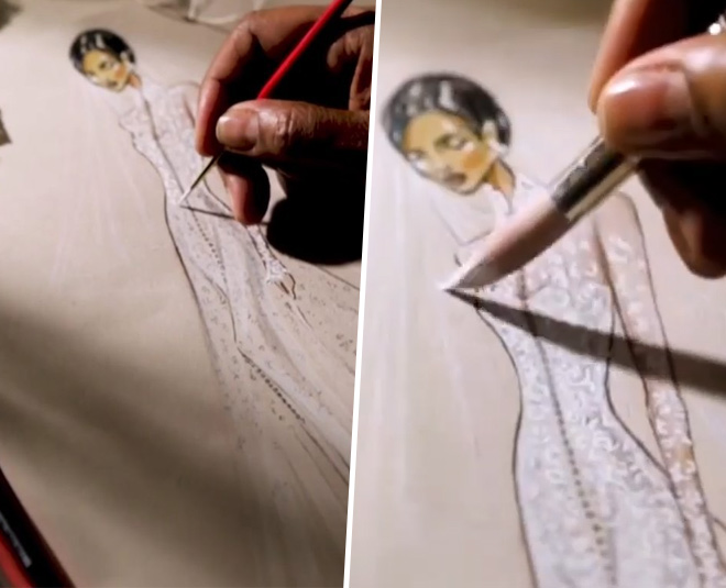 Priyanka chopra Christian bridal outfit making video reveal  