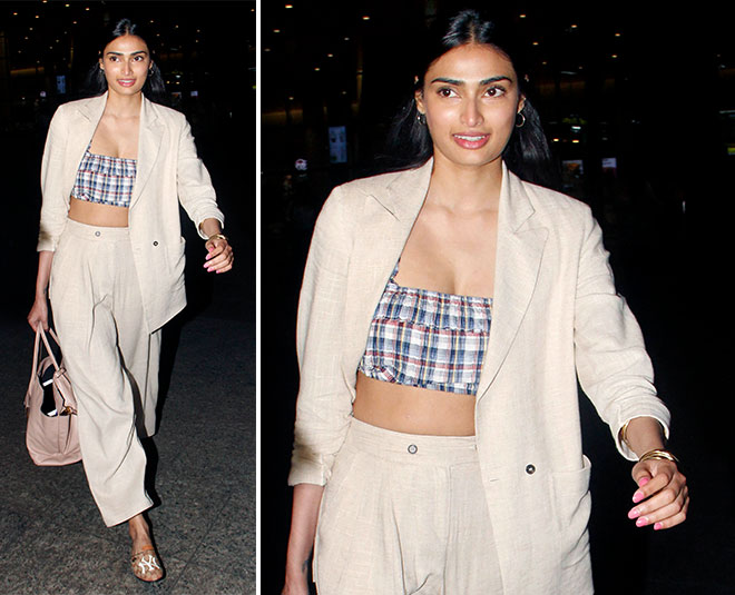 अथिया शेट्टी athiya shetty air port look inside
