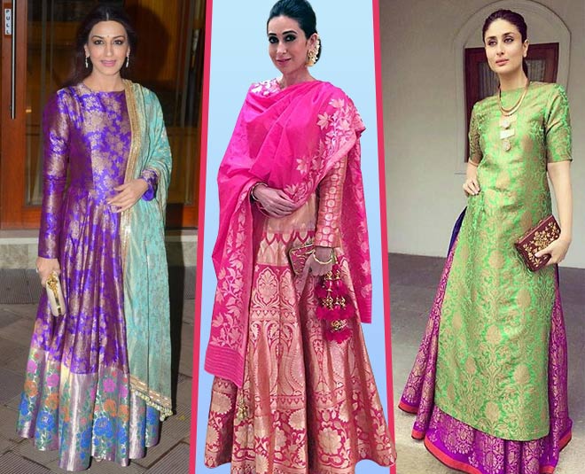 Voilet colour,Banarasi dress materials,salwar kameez dupatta,unstitched suit,free  size,front embroidery : Amazon.in: Fashion