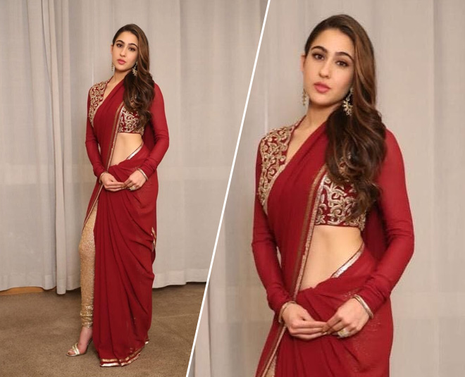 Bollywood Actresses in Red Saree look